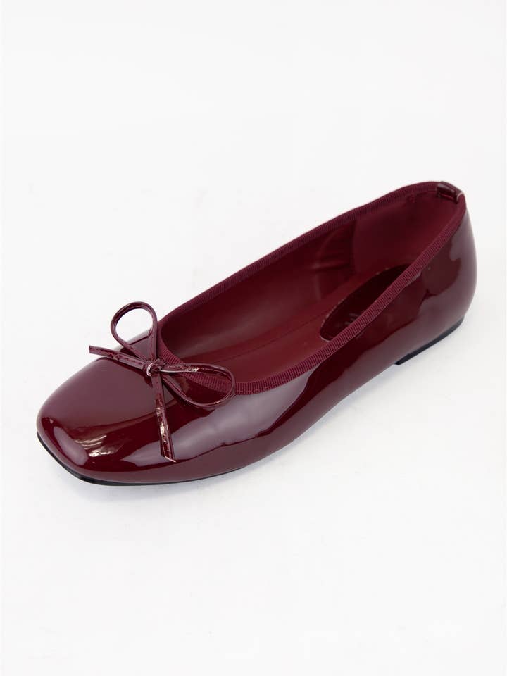 Oliccui - Wholesale Flats - Women's - BOW EMBELLISHED SEMI-SQUARE TOE BALLET FLAT5