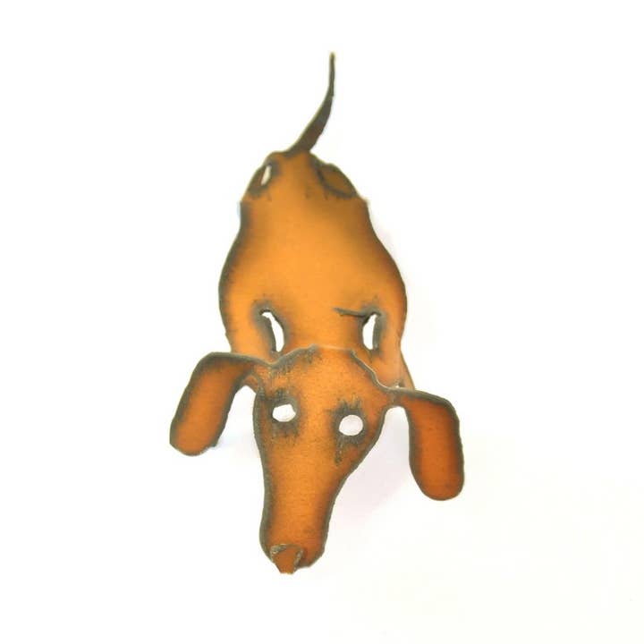 Universal Ironworks USA - Vendita all'ingrosso Statuette decorative - Statuetta cane bassotto origami1