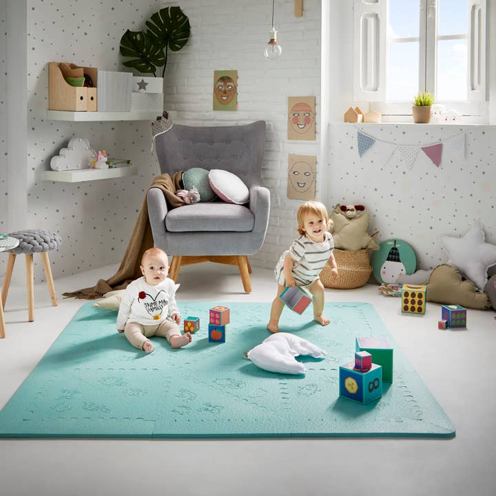 LUBABYMATS – Großhandel Spielmatte – Kind & Baby – Spielmatte für Kinder für Babys Farbe Mint