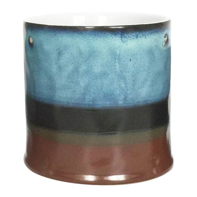 Charlie Stripe 5" Flower Pot for wholesale by Blue Sky Clayworks