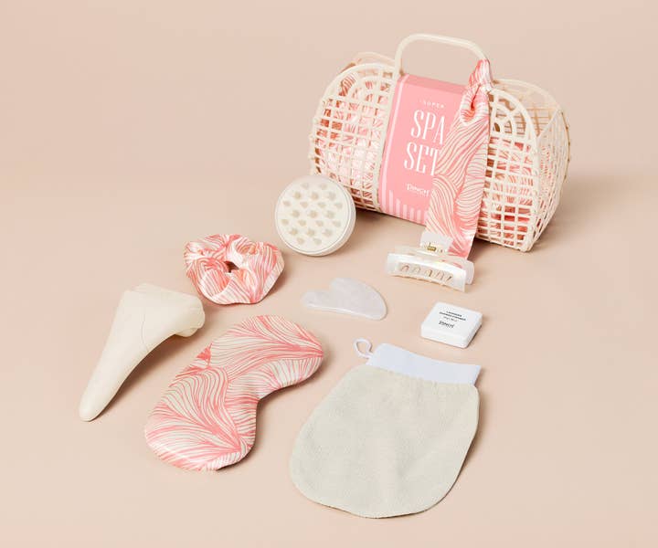 Pinch Provisions - Wholesale Bath & Body Set - Super Spa Set | Coral | Self-Care, Wellness & Mother's Day
