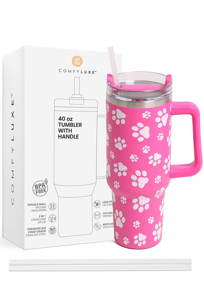 Hana - Vente Gourde/bouteille isotherme - Gobelet à manche Dog Paw 40 oz10