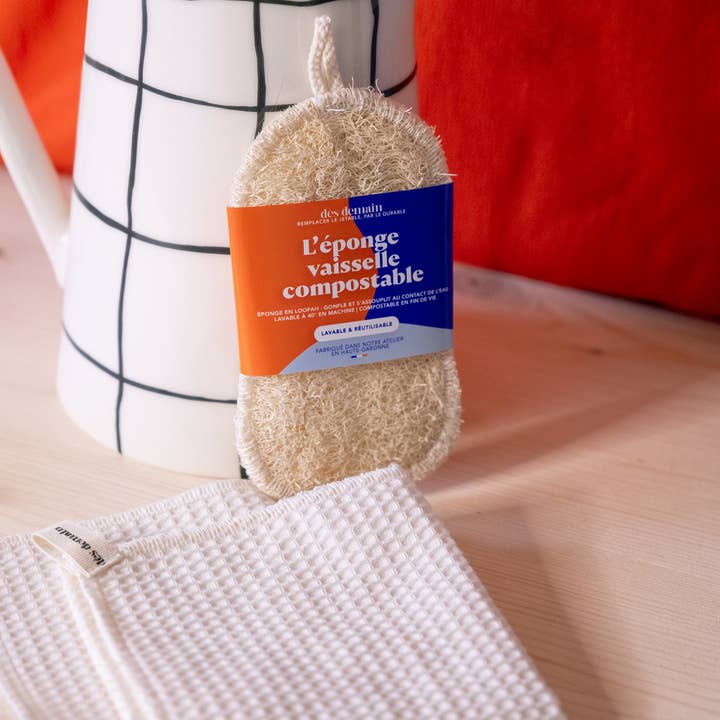 La spugna per lavastoviglie compostabile per la vendita all'ingrosso da parte di Dès demain