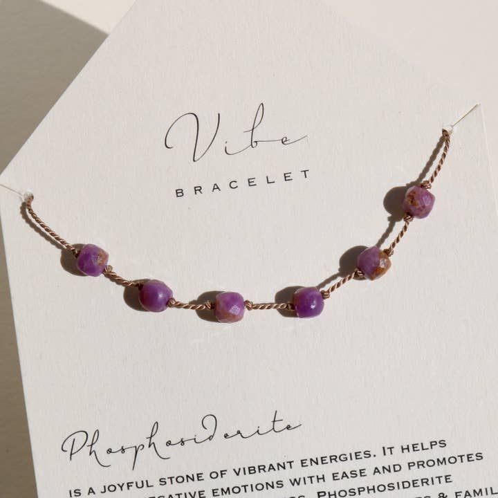 Vibe - Wholesale Beaded Bracelet - VIBE BRACELET | PHOSPHOSIDERITE CUBES