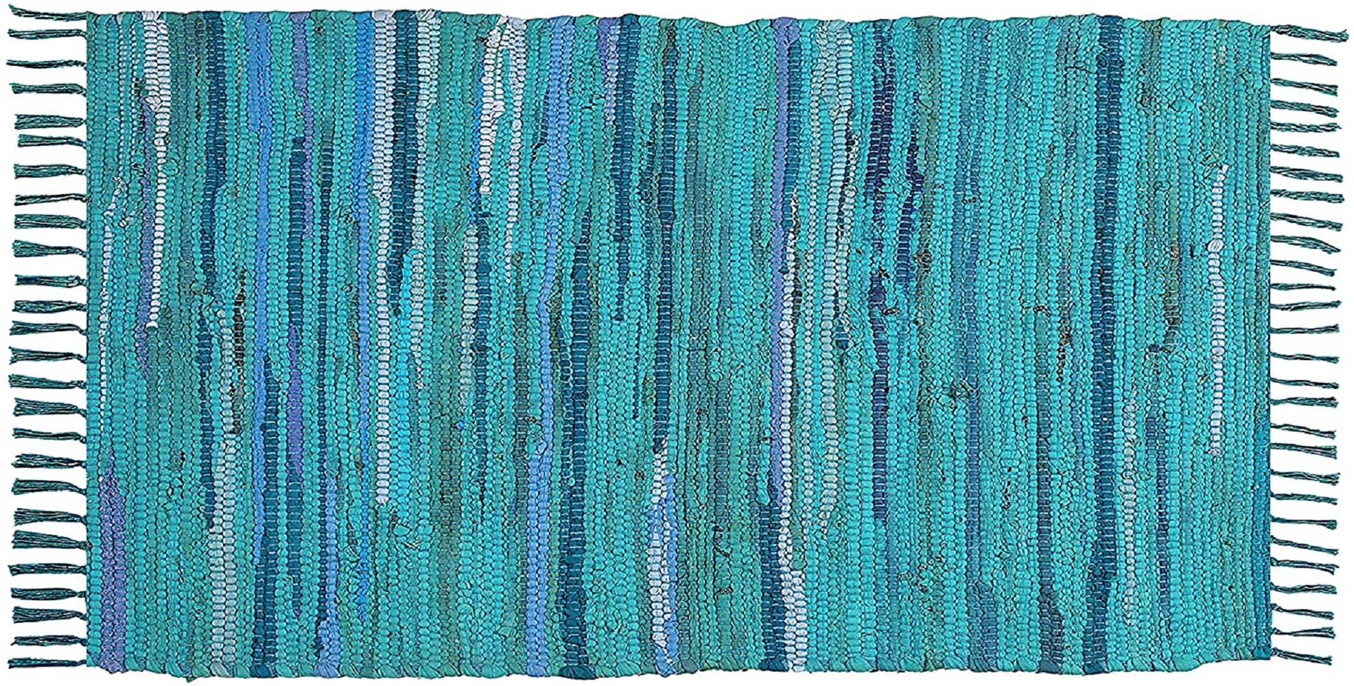 COZY HOMES COLLECTION - Wholesale Area Rug - Handmade Cotton Chindi Rug Rag 3'X5' with Tassel fringes9