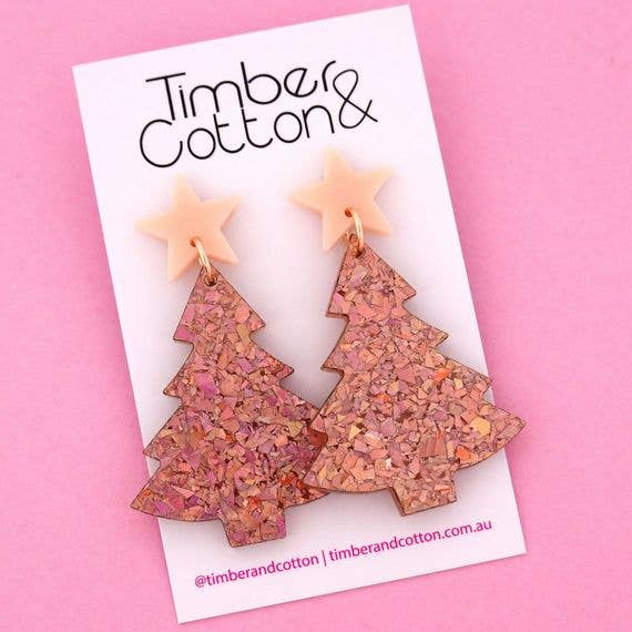 Girlfetti - Wholesale Dangle Earrings - Christmas Tree Acrylic Dangle Earrings11