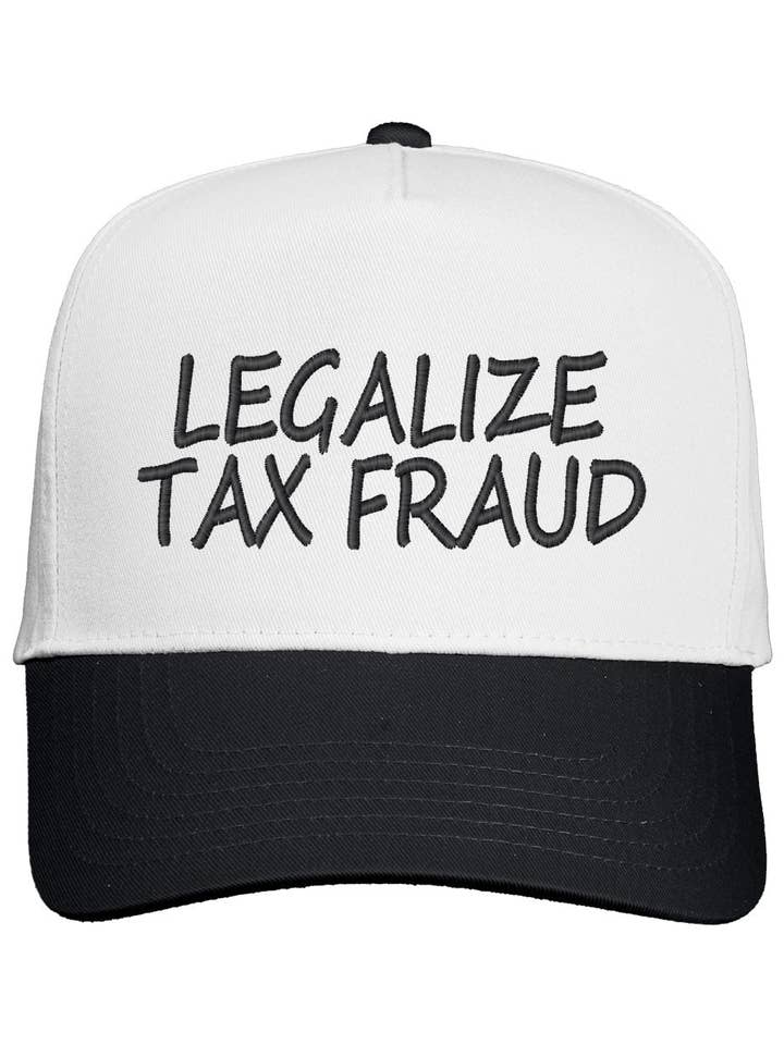 Geborduurde "Legalizeer Belastingfraude" Baseballpet, Unisex, Volwassenen, Eén maat past allen voor wholesale door UNMATCHED