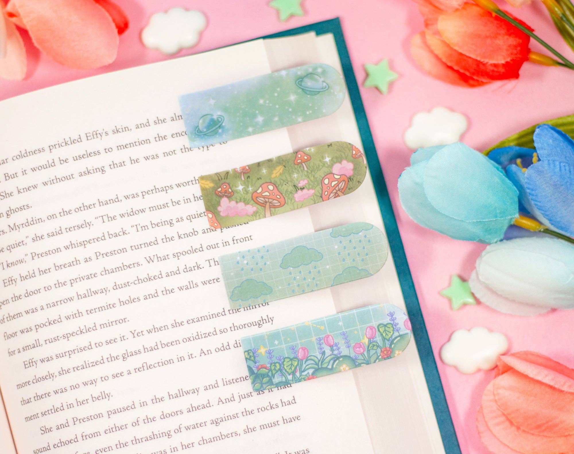 Unicorn Eclipse - Wholesale Sticky Notes - Page Flags (Green)1