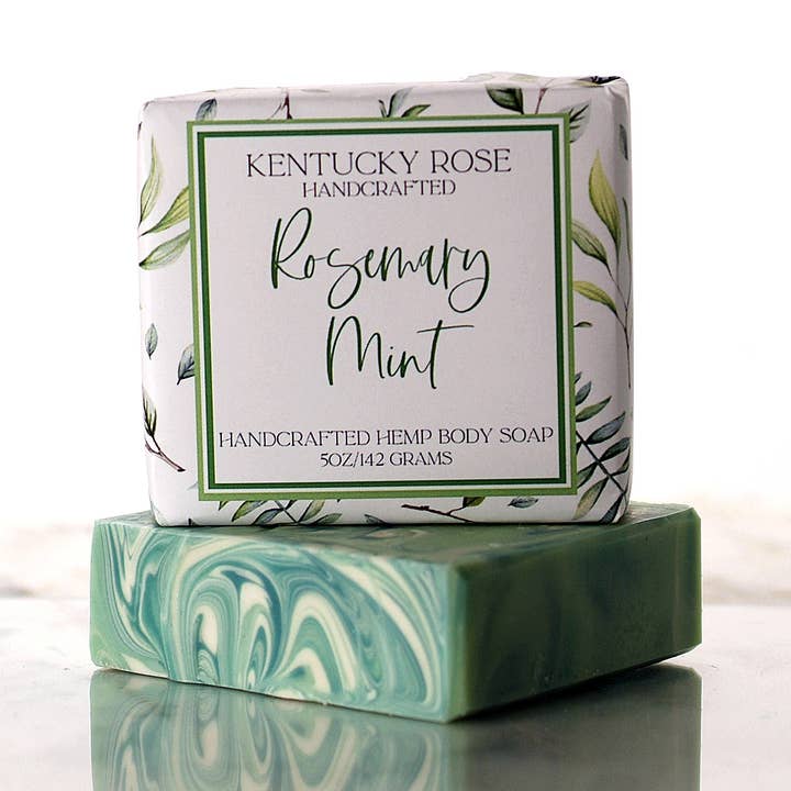 Rosemary Mint Hemp Body Soap for wholesale by Kentucky Rose Handcrafted