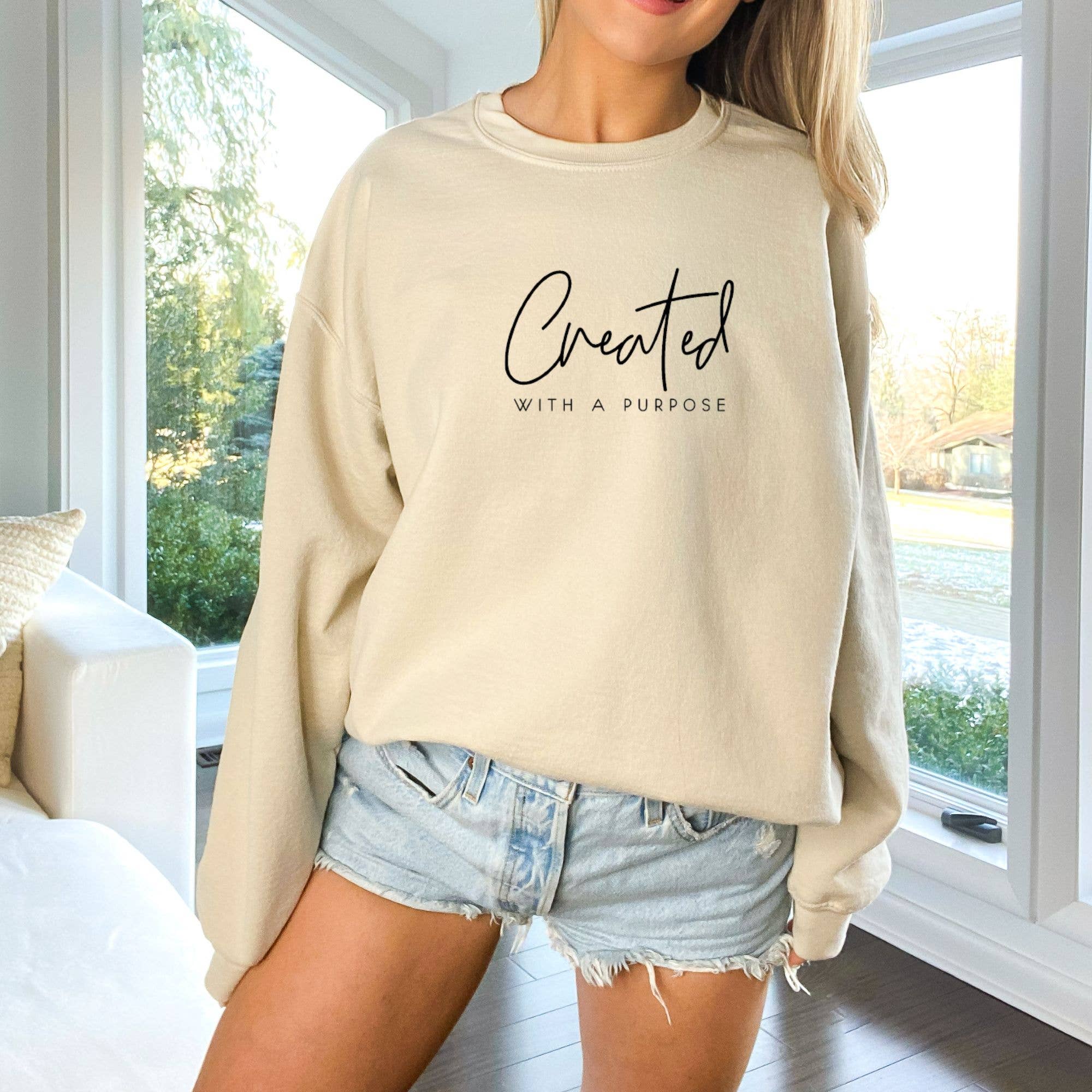 Wholehearted Motherhood and Co. - Vendita all'ingrosso Felpa stampata - Donna - Felpa creata con uno scopo - Christian Sweatshirt1