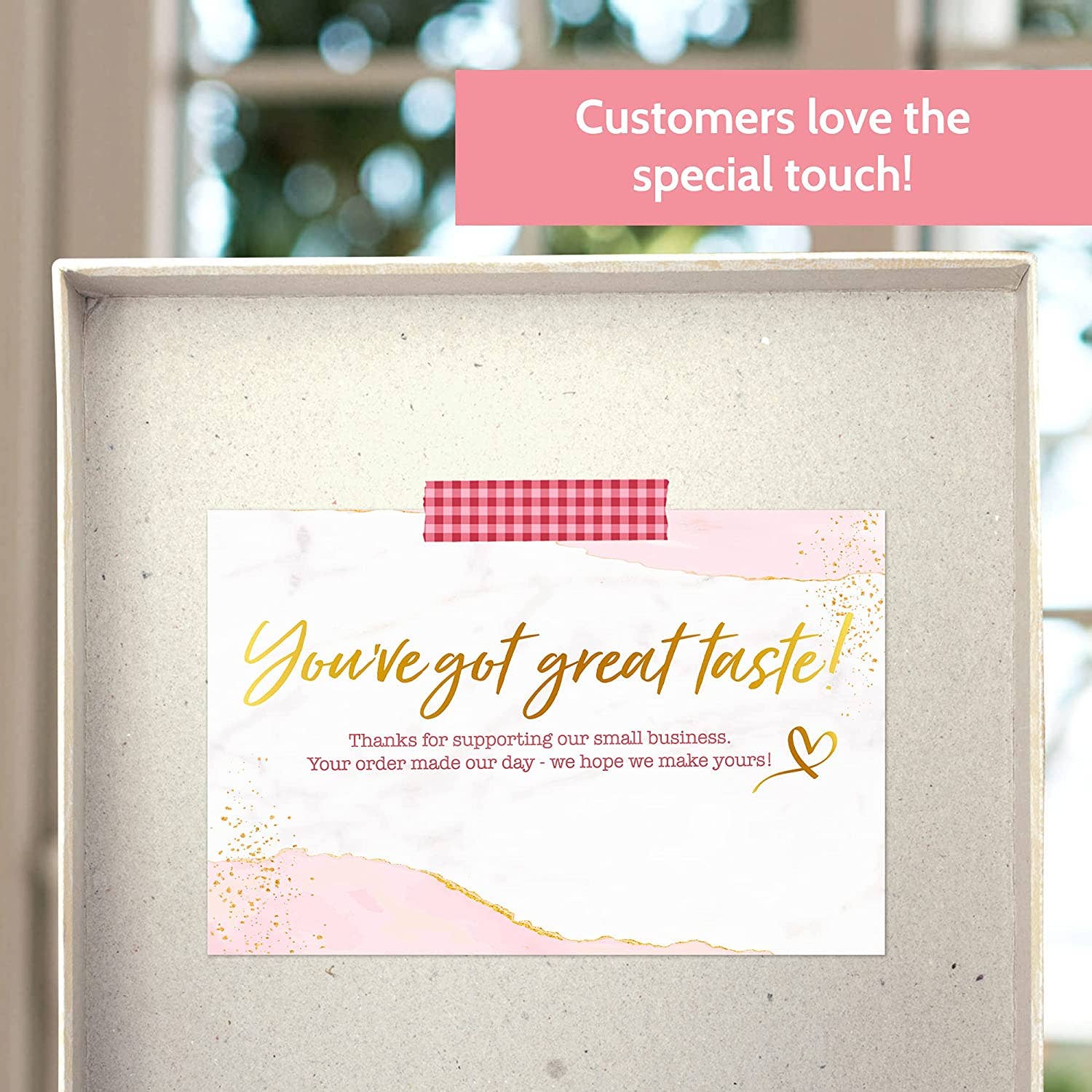 T Marie - Wholesale Thank You Card - 50 4x6" Thank You Order Cards - You’ve Got Great Taste4