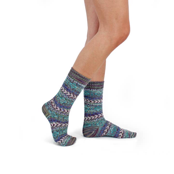 Lanart Alpaca - Vente Chaussettes – unisexe - Chaussettes unisexes en alpaga bébé Frida Blue7