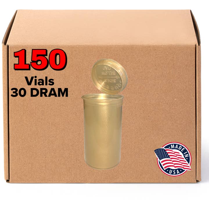 Gold 30 Dram Pop Top Bottle - Child Resistant - 150 units/case for wholesale by Evo Plastics