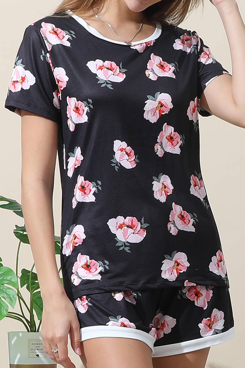 NINEXIS - Wholesale Sleepwear Set - Women's - CWSPJ031_SHORT SLEEVE TOP WITH SHORTS PAJAMA SET20