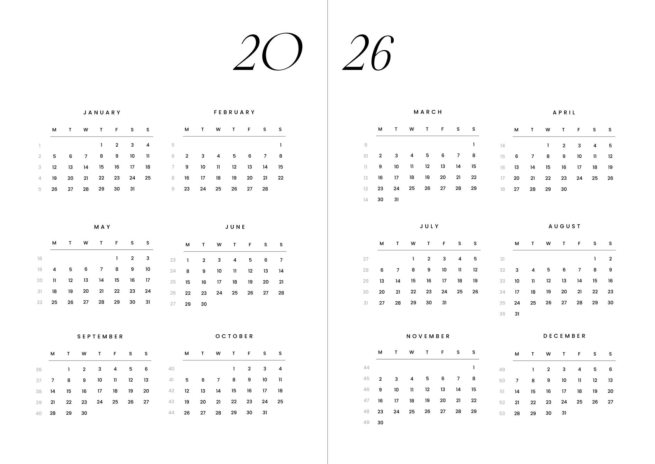 Cozy Publishing – Großhandel Planer – Gemütlicher Planer 2026, Nachthimmel – „Ziele nach dem Mond, Liebling“1