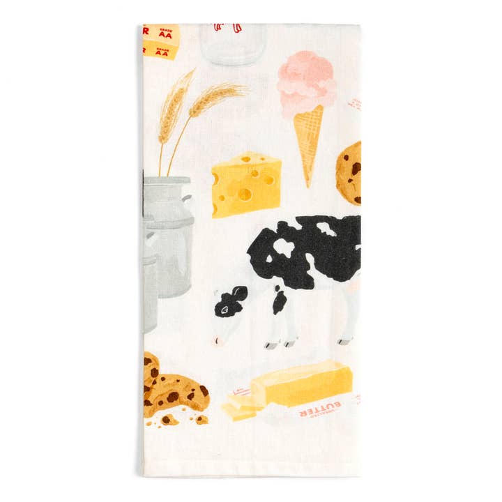 Dairy Cows Tea Towel for wholesale by Paper Farm Press
