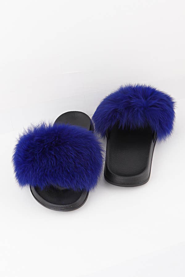 3AM BY H&D ACCESSORIES - Wholesale Slippers - Women's - Fox Fur Slippers3
