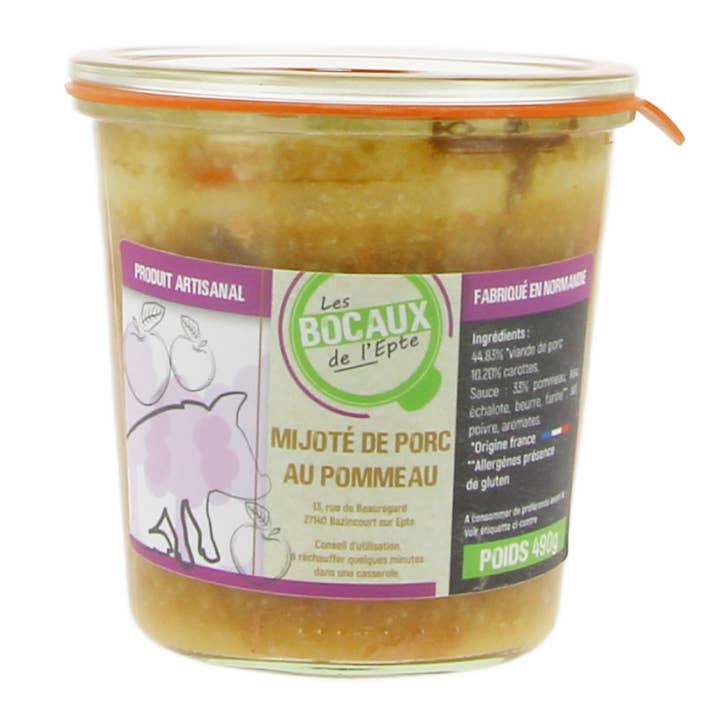 Svinegryde med pommeau 490g - Les Bocaux de l’Epte for engroshandel hos Produits-Normandie