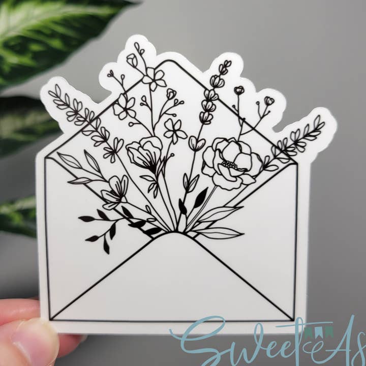 Pegatina sobre floral para venta al por mayor de Sweet Ash Creations