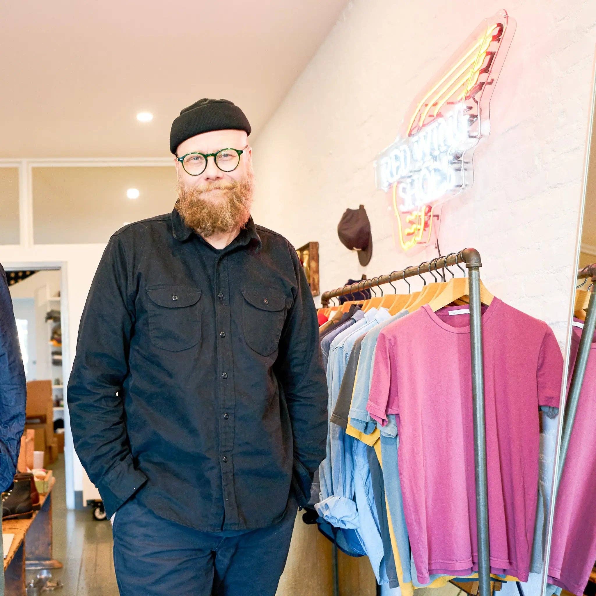 Grown and Sewn - Wholesale Button Down Shirt - Men's - Walsh Work Shirt - 8 oz. Brushed Canvas - Black3