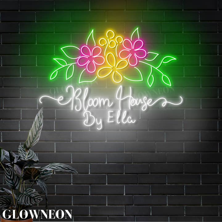 Benutzerdefinierte Blumenhaus-Wand-Neonlichter, Blumengeschäft Offen-Schild für den Großhandel von Glow Neon