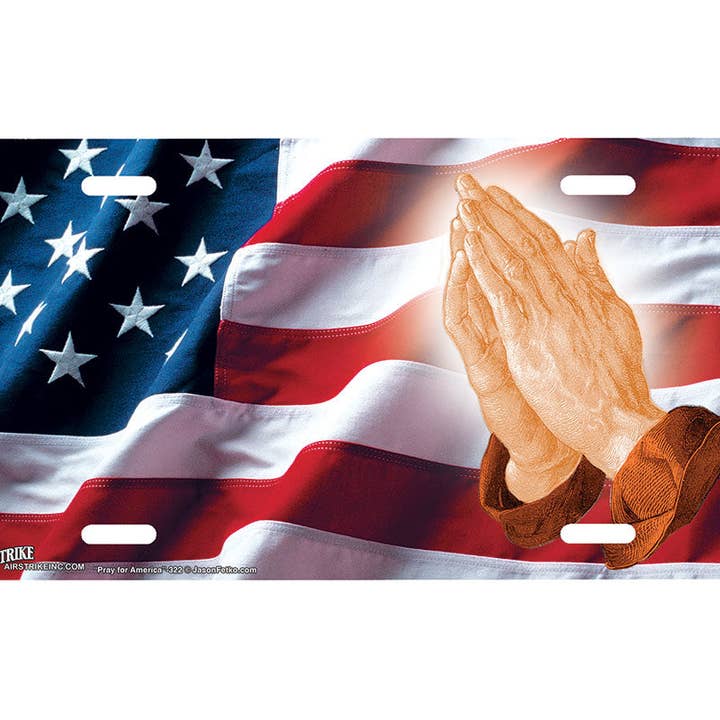 "Pray for America" - Decorative License Plate for wholesale by Airstrike