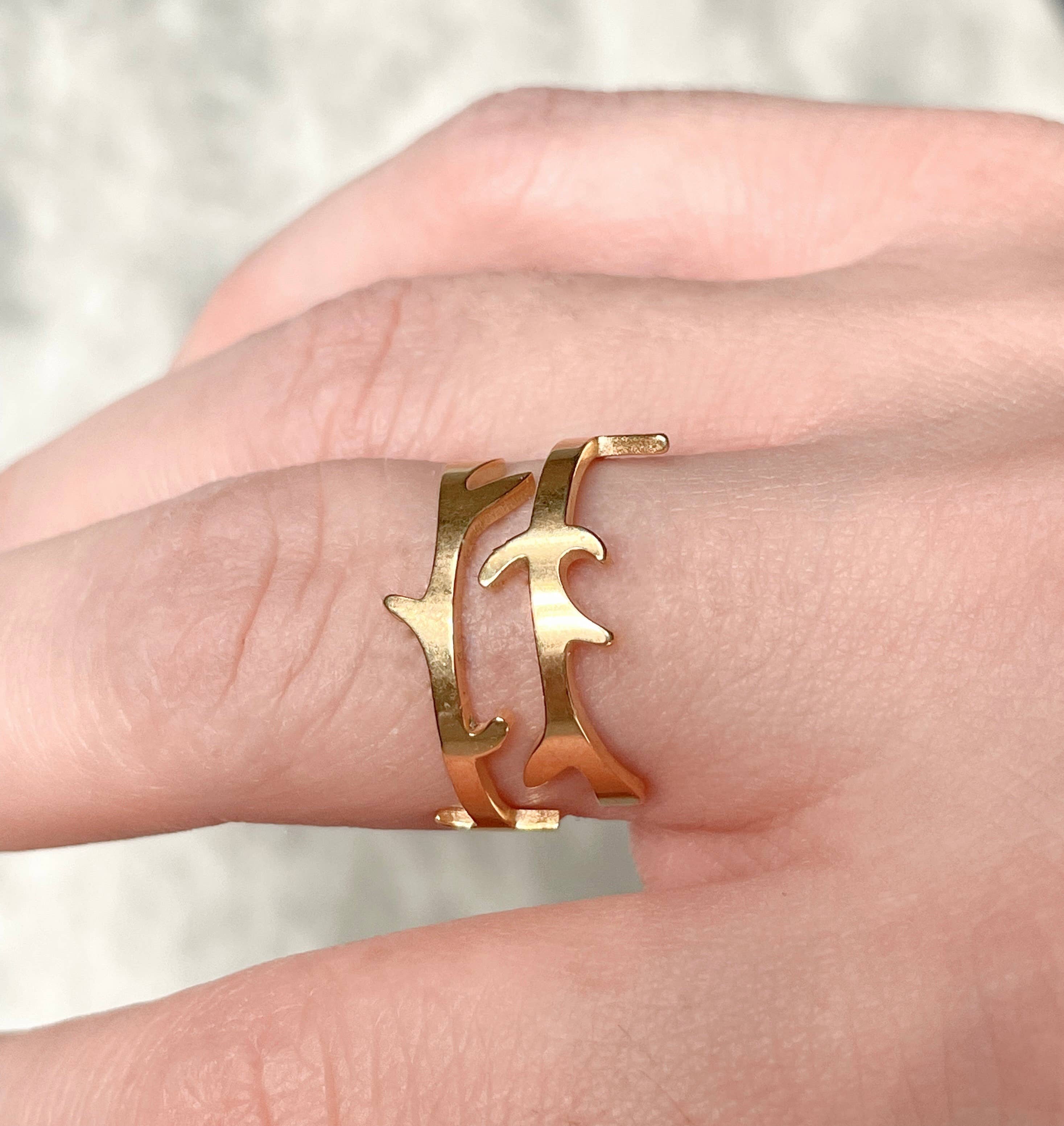 Blueyejewelry - Wholesale Band/Stacked Ring - Open Branch Ring - Tarnish-free Adjustable Tree Branch Ring 5