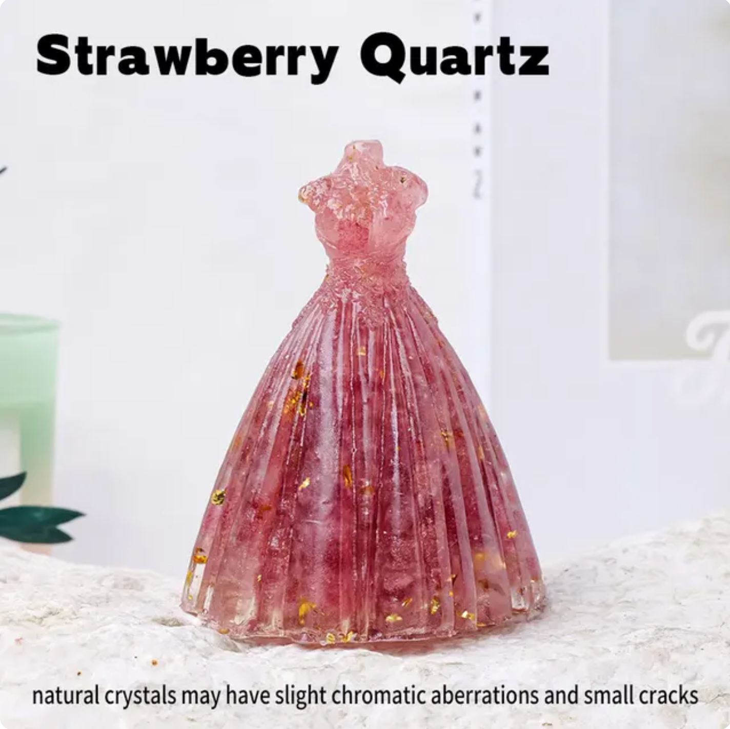 Crystolver (We Cover All Import Fees) - Wholesale Decorative Figurine - Princess Dress Crystal Gravel Statue5