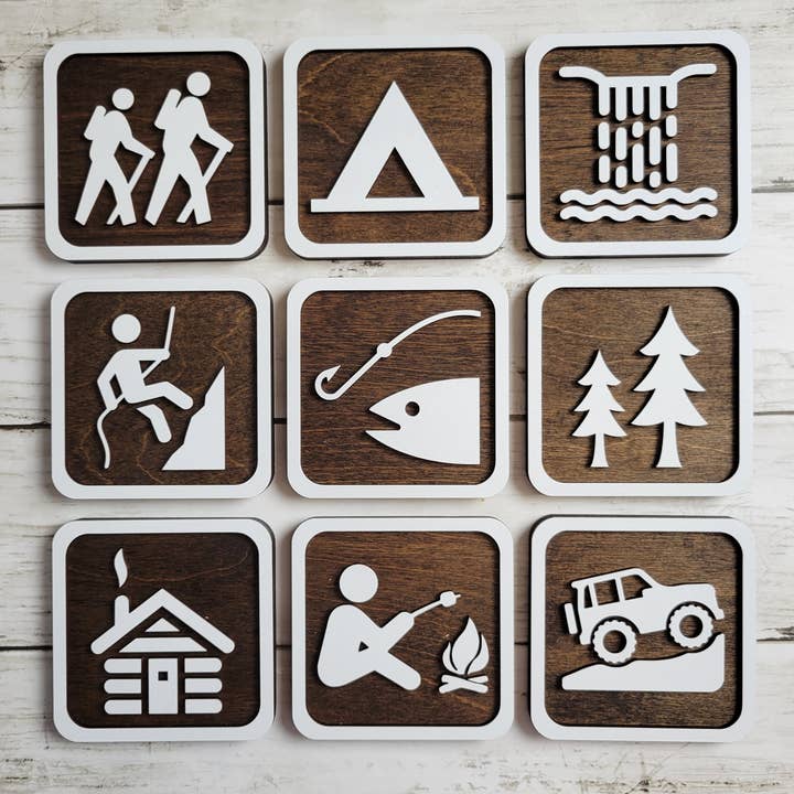 cherelle lynne - Wholesale Wall Sign - National Parks Hikers Sign, Handmade Wood Camping Decor1