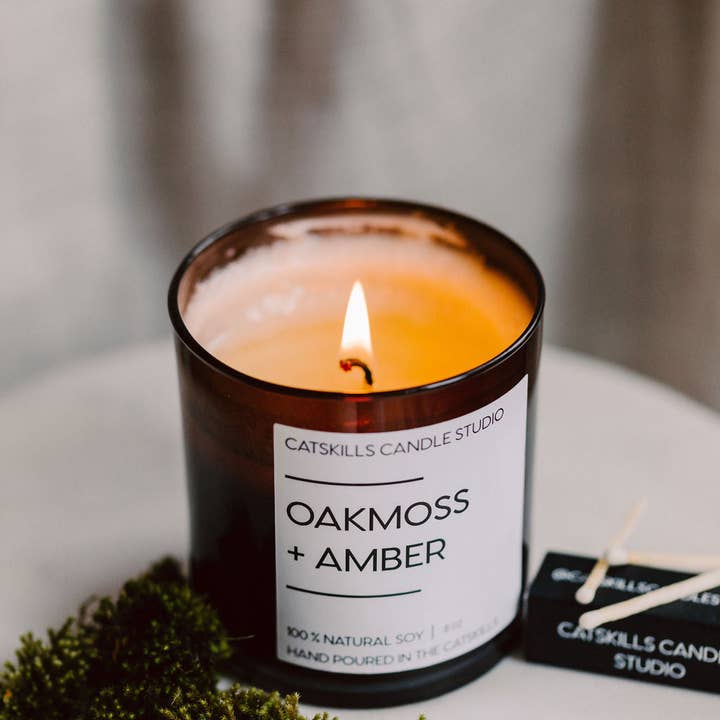 Catskills Candle Studio - Wholesale Jar/Filled Candle - Oakmoss + Amber1