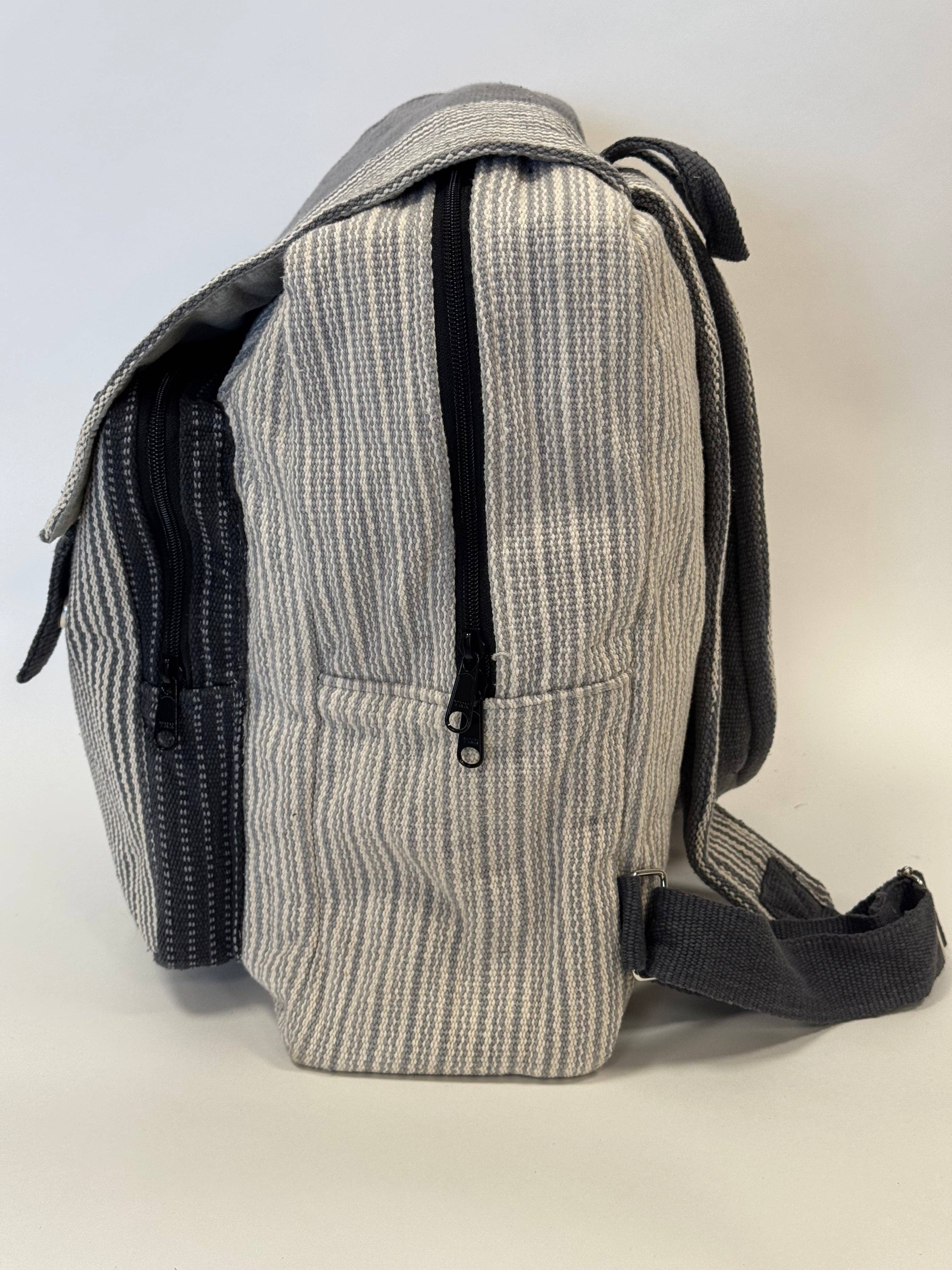 LaLu - Wholesale Backpack - Unisex - Bikram Grey Right Backpack | Organic Cotton2