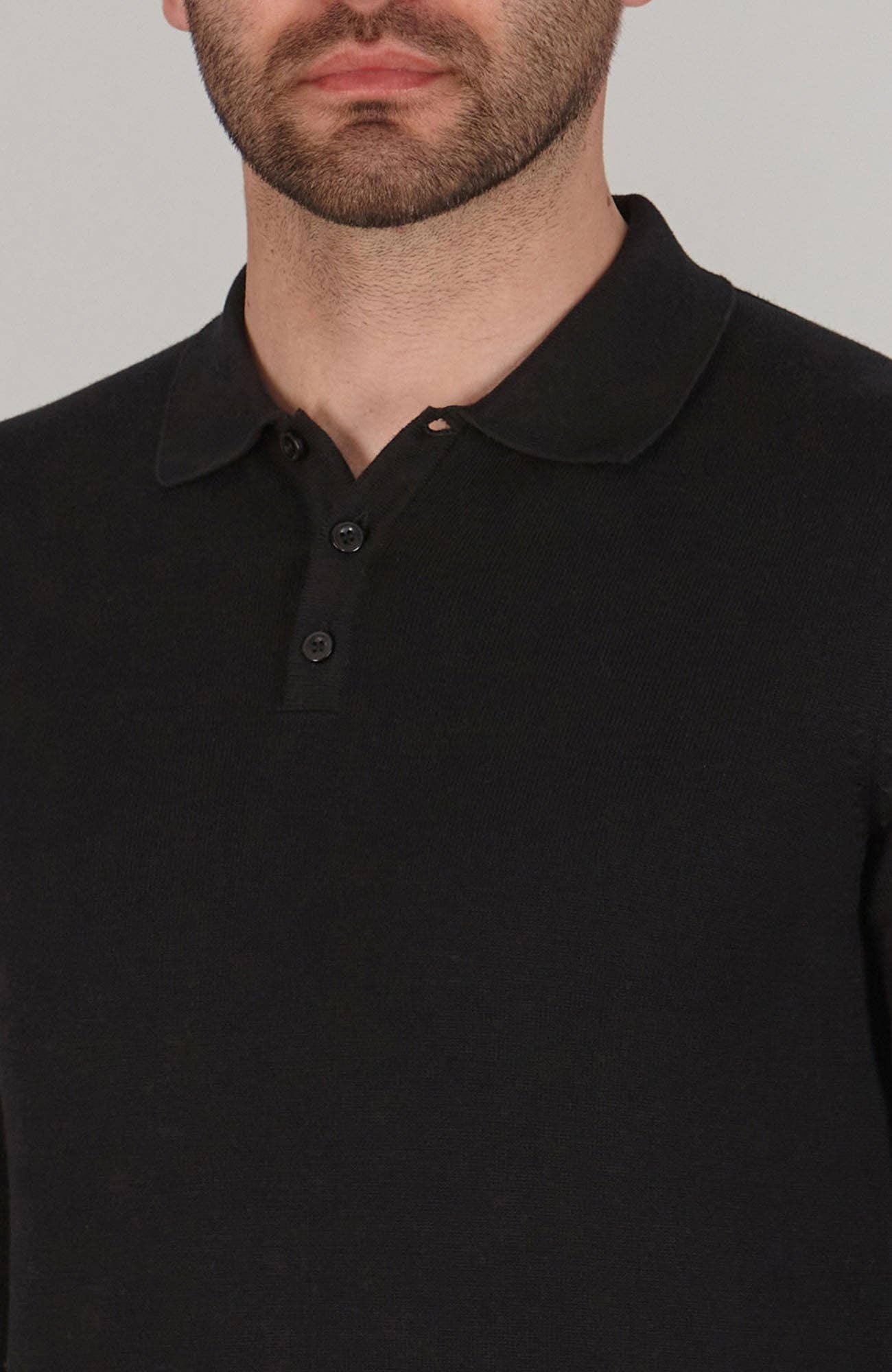 Paul James Knitwear – wholesale Polo – Men’s – Mens Lightweight Cotton Long Sleeve Knitted Polo Shirt32