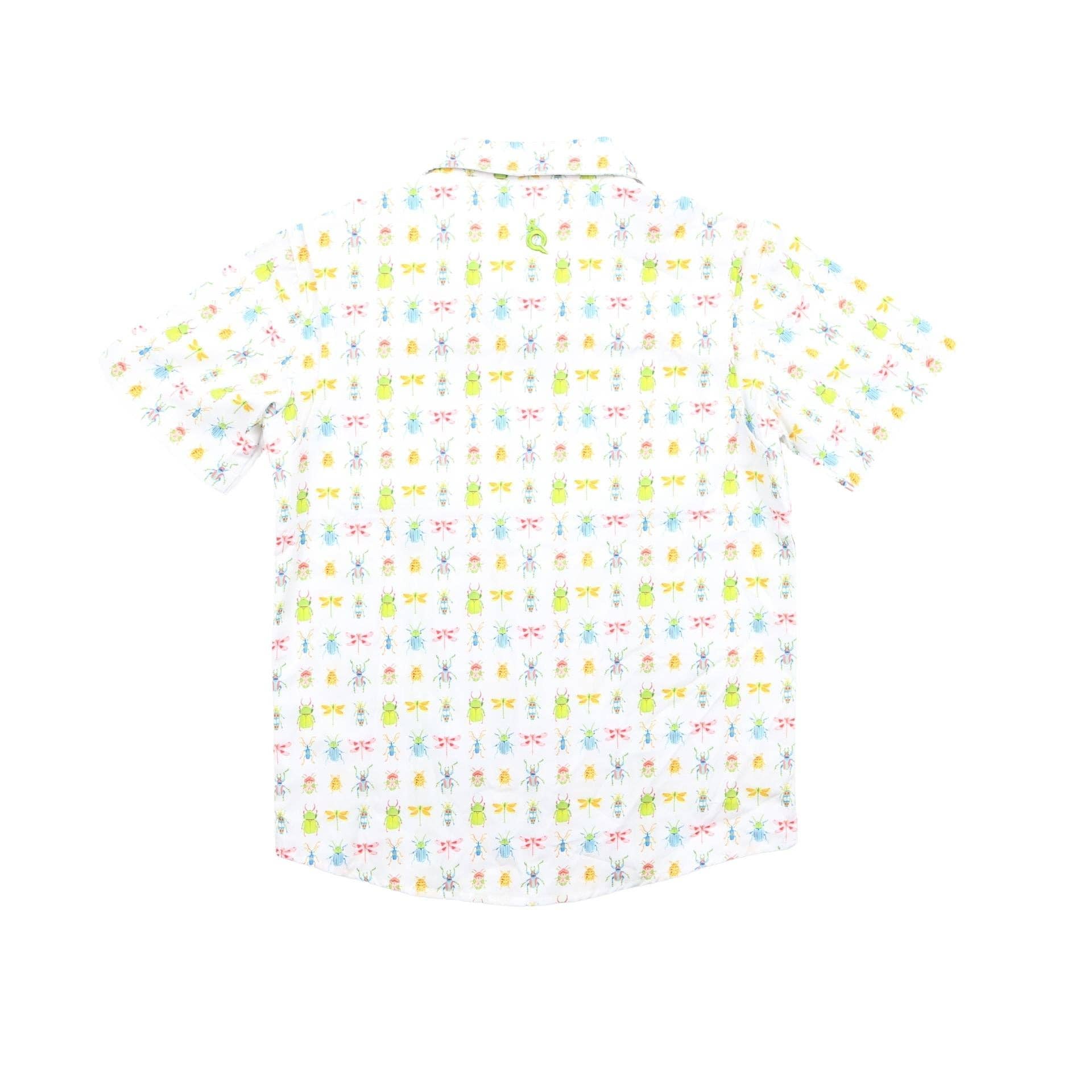 BlueQuail Clothing Co. - Wholesale Button Down Shirt - Kids - Guayabera - Beetles Short Sleeve Shirt2