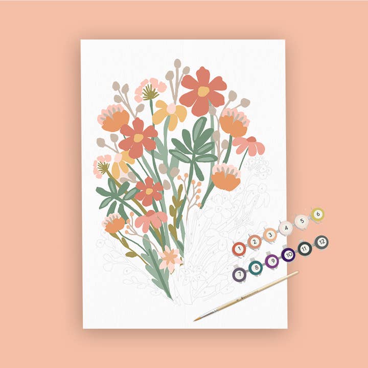 Kit di pittura per numeri Fiori di campo per la vendita all'ingrosso da parte di Breathe People