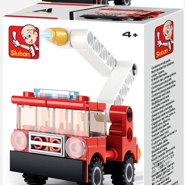 Texas Toy Distribution – wholesale Byggsats - Barn – Builder brandbil och helikopter byggsats, 2 av varje kit A-D4