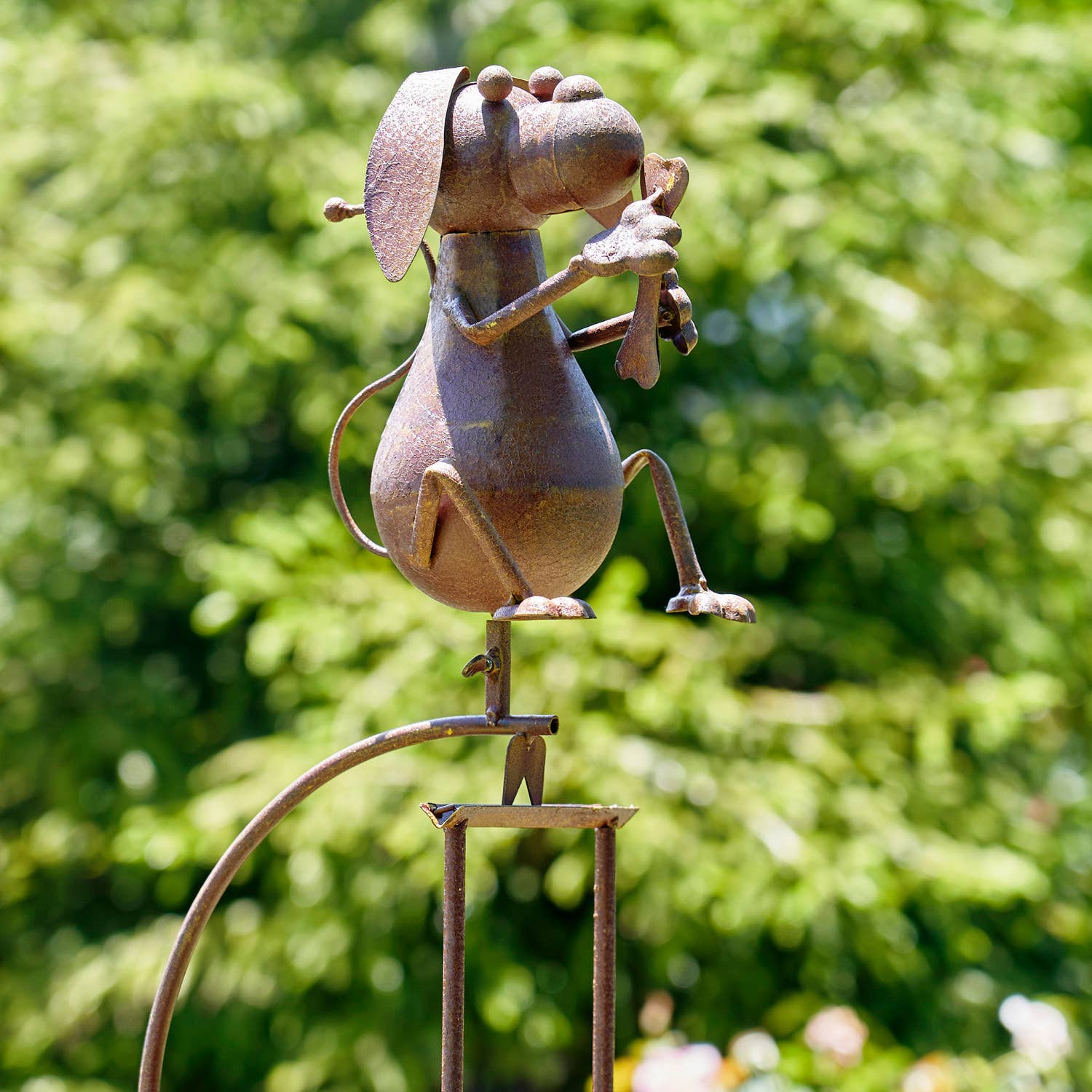 Zaer Ltd. International - Vente Piquets de jardin/pelouse - Lot de 6 piquets de jardin en forme d'animaux rouillés assortis4