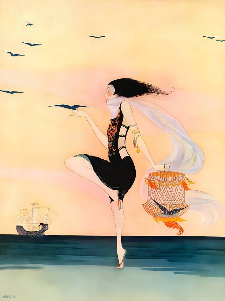 Rita Senger Fashion Art Print Featured on Vanity Fair Cover July 1916 for wholesale by On The Wall Art Ltd