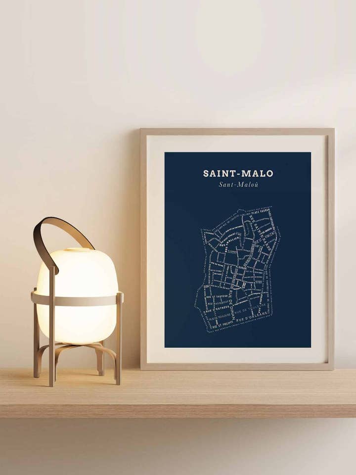 Affiche Le Bon Plan - Saint-Malo Fond Marine pour la vente par Zébu