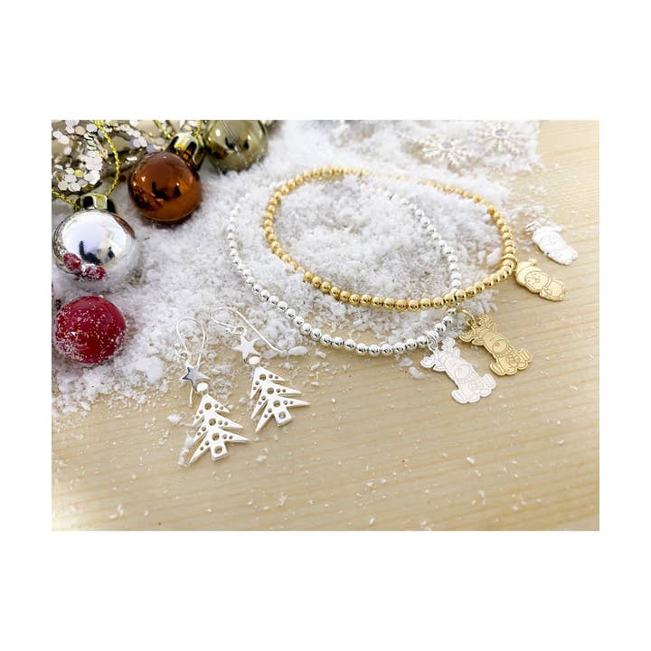 COM FORSA SL - Wholesale Individual Charm/Pendant - Sterling Silver 925 Reindeer With Hat Pendant 10 X 16Mm2