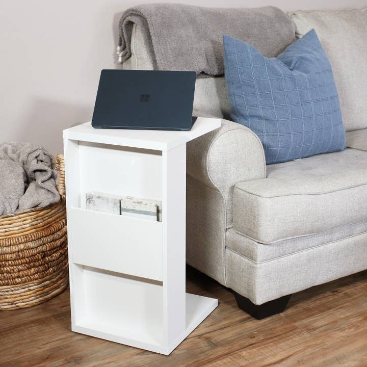 2-in-1 Multi-Use Accent Side Table - White for wholesale by Sunnydaze Decor