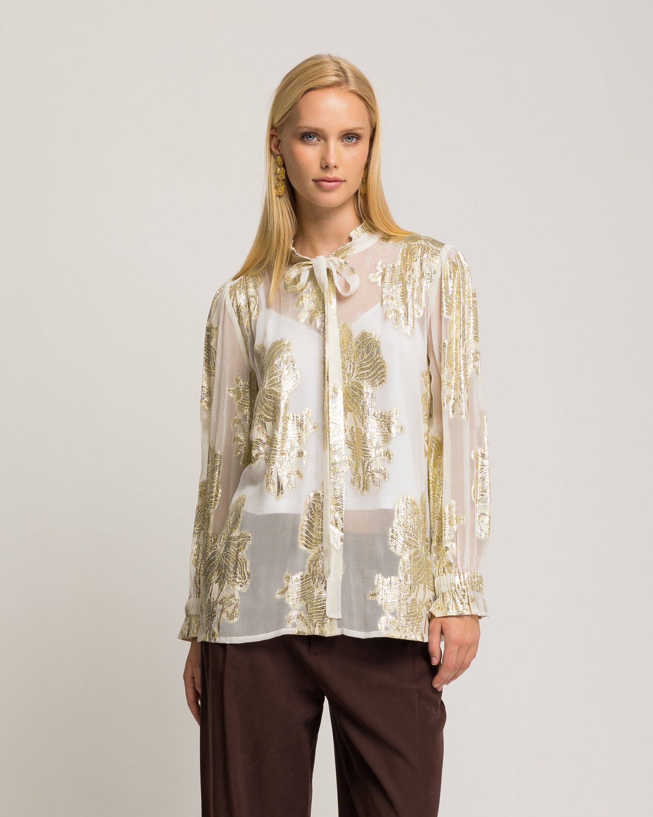 NIZA - Wholesale Blouse - Women's - White blouse for women Senia2