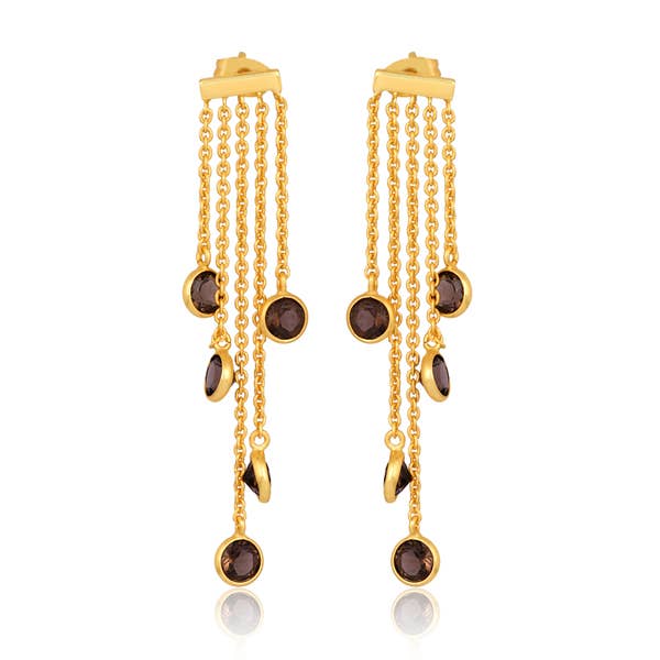Smoky Quartz Danglers for wholesale by Mined Jewels