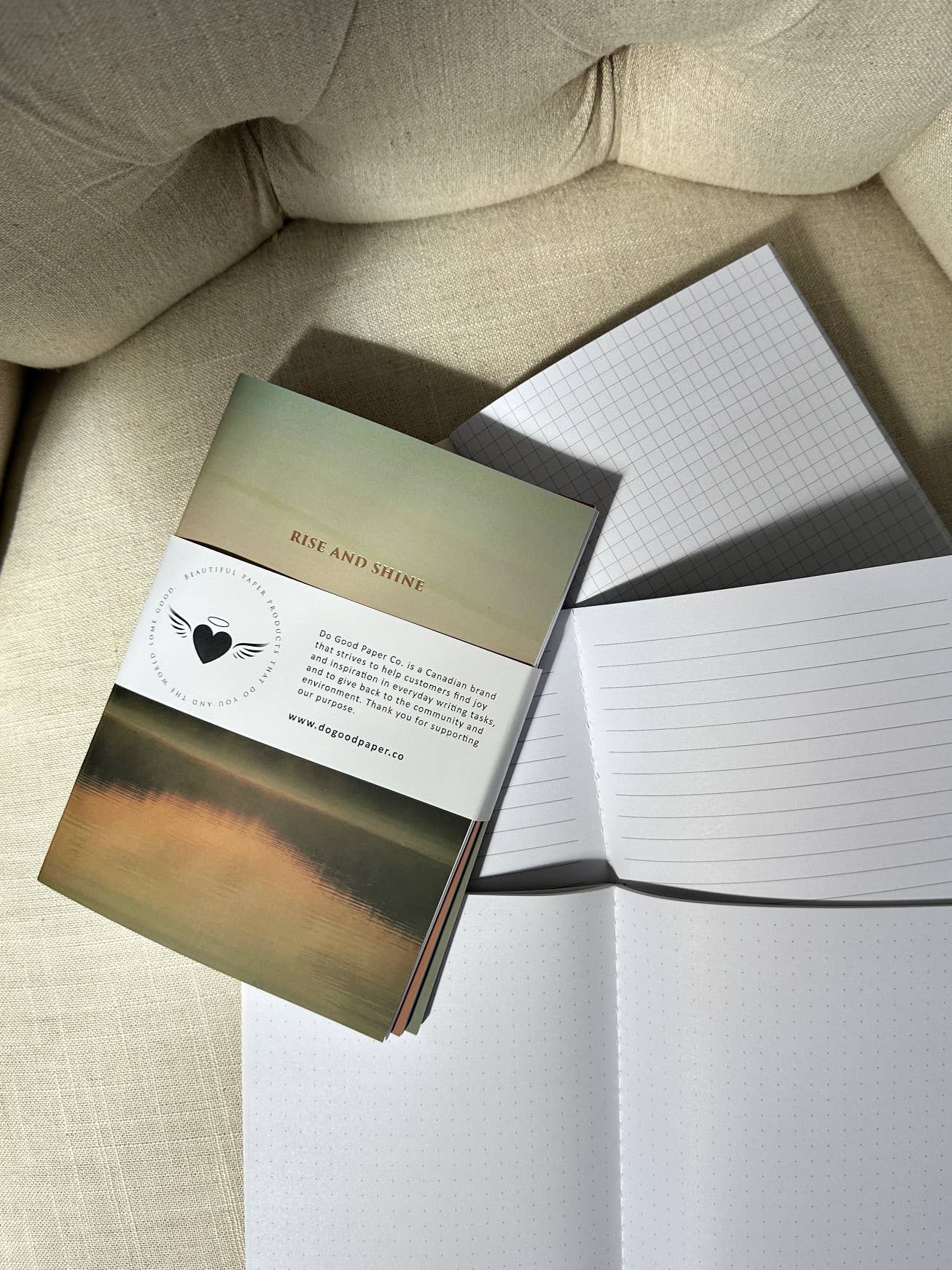 Do Good Paper Co. - Vente Cahiers - Carnets de notes Rise & Shine, lot de 31