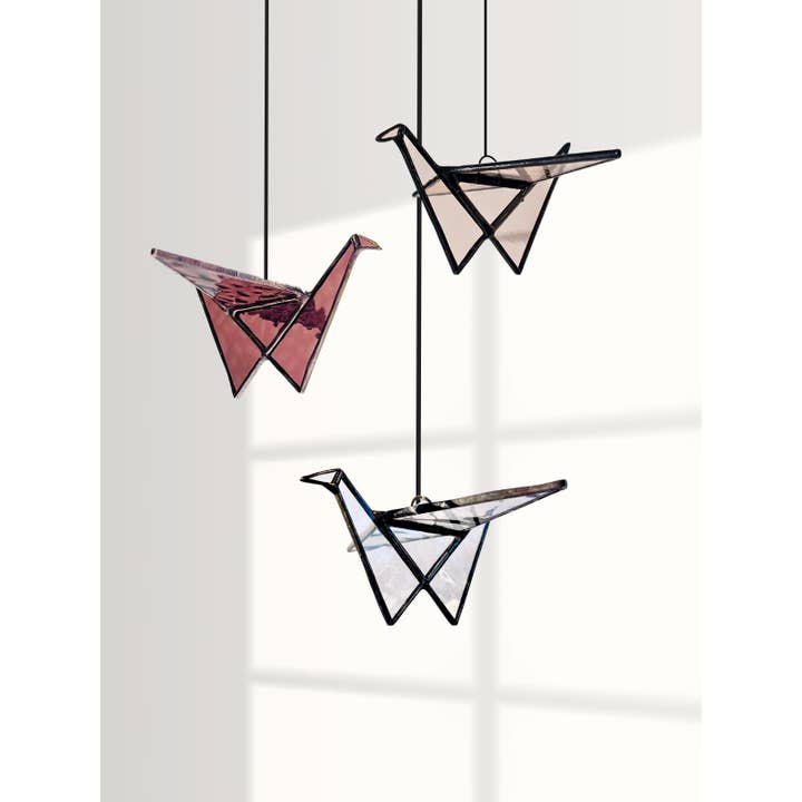 Samara Designs Studio - Wholesale Suncatcher - Stained Glass Origami Crane Suncatchers | Hanging Decor8