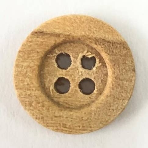 OLIVE WOOD BUTTON 4 HOLES for wholesale by NEMARK