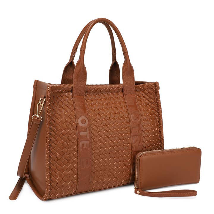 KAYLA+AVA - Wholesale Tote Bag - Women's - FLAMENCO WOVEN TOTE BAG WITH WALLET4