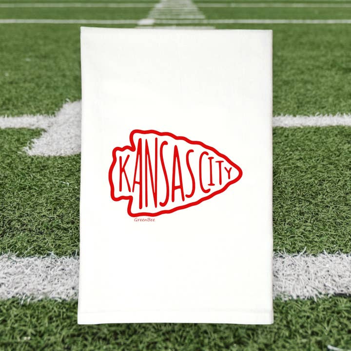 Green Bee Tea Towels - Wholesale Tea Towel - Chiefs Arrowhead Kitchen Towel | Tea Towels | Kansas Towels2