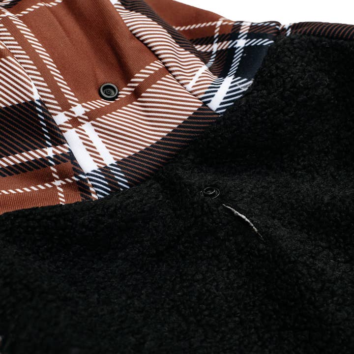 Frenchie - Wholesale Pet Hoodie - Dog - Frenchie Dog Hoodie - Cocoa Plaid12