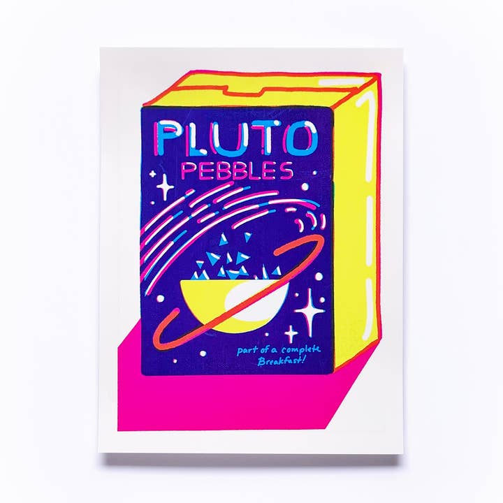 Pluto Pebbles Screen Print for wholesale by Secret Planet