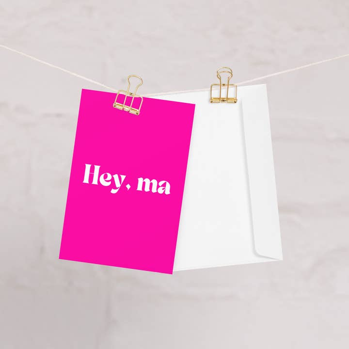 "Hey Ma" Greeting Card for wholesale by Newcastle Studios